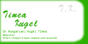 timea kugel business card